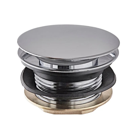Донний клапан для ванни KOER PW-05-01 1 1/2'' (хром) - якісний механізм для ванни (KR3406) Донний клапан для ванни KOER PW-05-01 1 1/2'' (хром) - якісний механізм для ванни (KR3406)