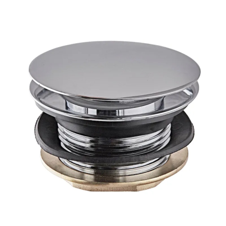 Донний клапан для ванни KOER PW-05-01 1 1/2'' (хром) - якісний механізм для ванни (KR3406)