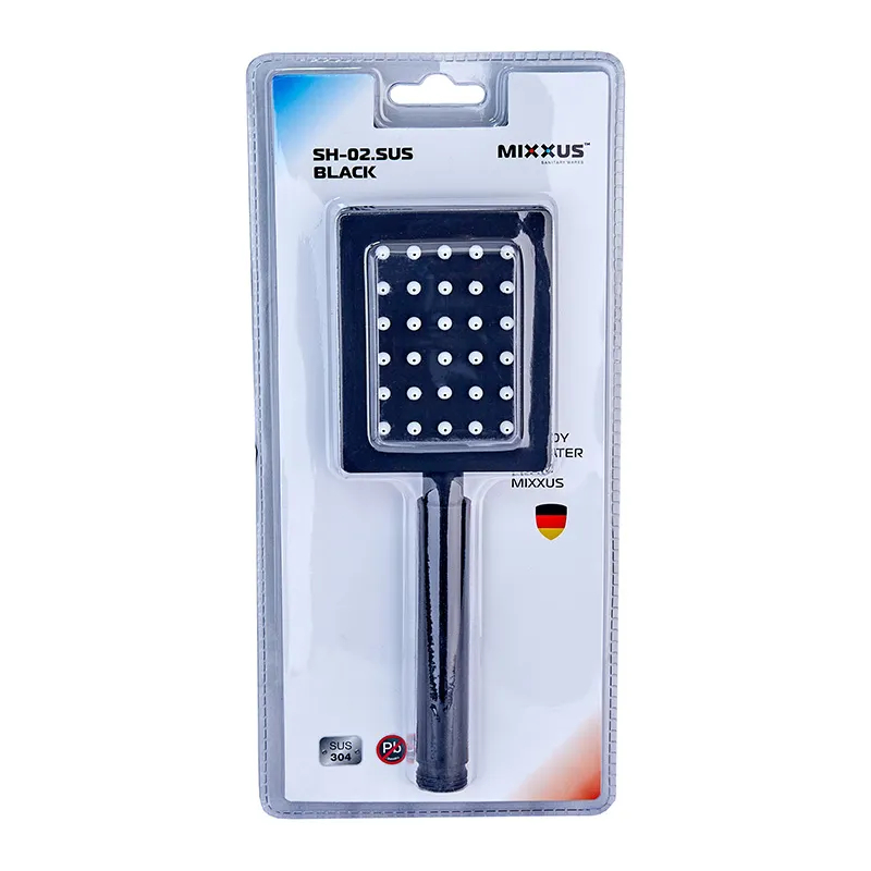 Лейка для душа MIXXUS SH-02 из нерж. стали SUS304 черная матовая 1/2" (MI6120) Лейка для душа MIXXUS SH-02 из нерж. стали SUS304 черная матовая 1/2" (MI6120)