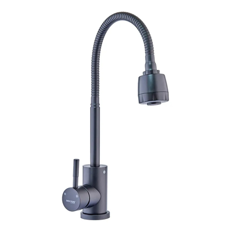 Смеситель для кухни Mixxus SOK-011 с гибким изливом и высоким гусаком, Германия (MI6016)
