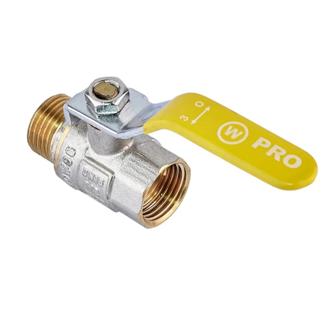 Шаровой кран WATERPRO WP607-15FML-Y 1/2" для газа, латунь, никелевое покрытие (WP2931) Шаровой кран WATERPRO WP607-15FML-Y 1/2" для газа, латунь, никелевое покрытие (WP2931)