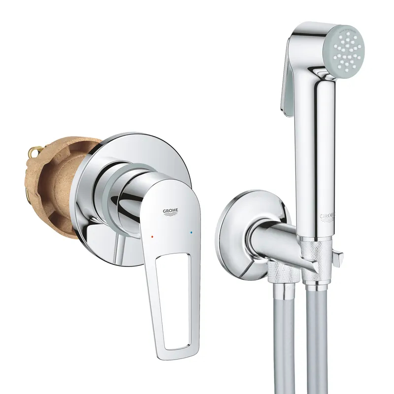 Комплект гігієнічного душу Grohe BauLoop New, хром, змішувач, 72 місяці гарантії (UA2904200B) Комплект гігієнічного душу Grohe BauLoop New, хром, змішувач, 72 місяці гарантії (UA2904200B)