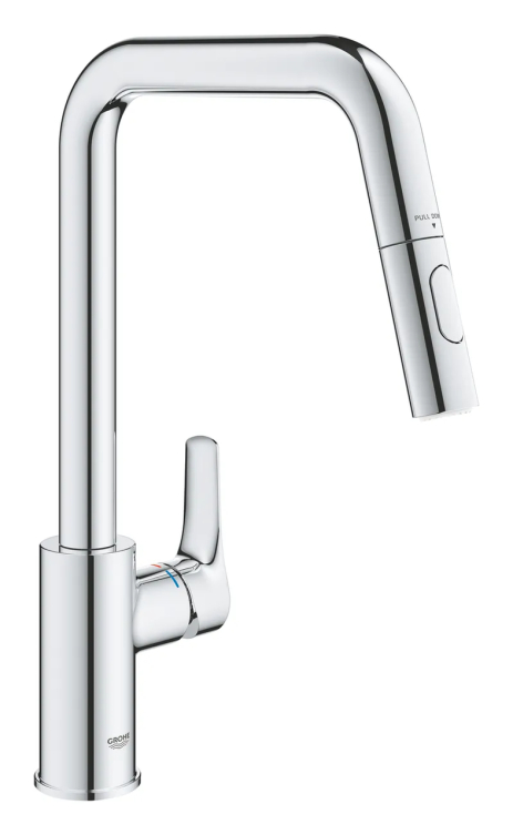 Змішувач однорукий для раковини Grohe Eurosmart хром, 362 мм, латунь (30619000)