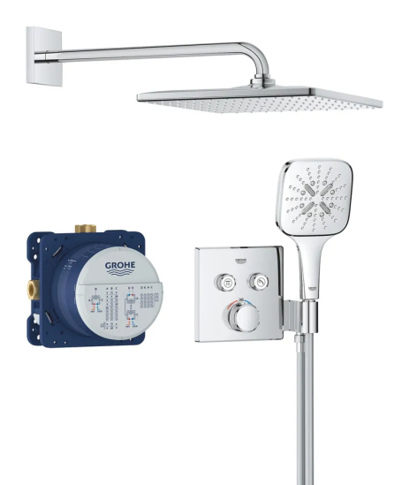 Душевая система скрытого монтажа Grohe Grohtherm SmartControl с термостатом, хром (34865000)