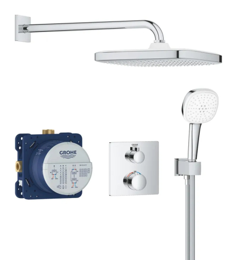 Душевая система Grohe Grohtherm с термостатом для скрытого монтажа, хром (34871000)