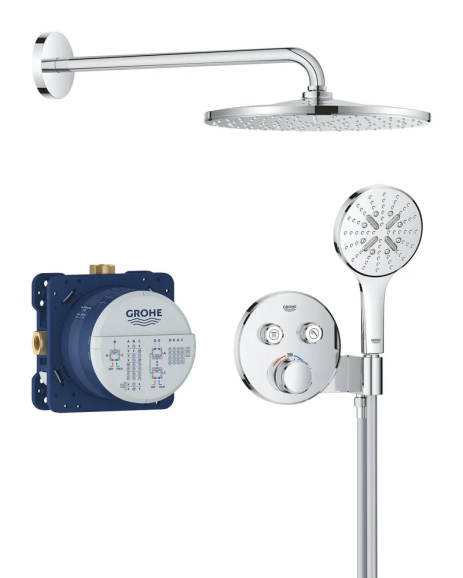 Скрытая душевая система Grohe Grohtherm SmartControl 310 мм с термостатом, хром (34866000)