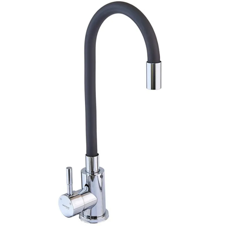 Смеситель для кухни Mixxus SUS-011 Chrome, высокий с гибким изливом, нержавеющая сталь (MI6223)