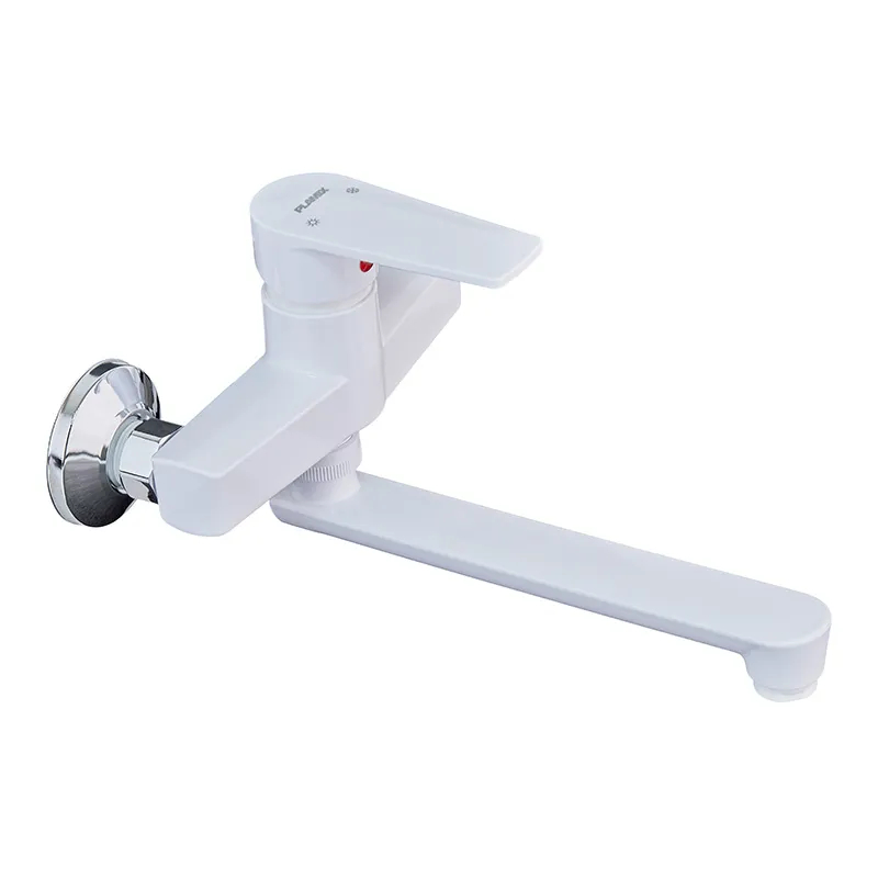 Смеситель для кухни Plamix Oscar-005 White, однорычажный, поворотный излив 200 мм (PM0644) Смеситель для кухни Plamix Oscar-005 White, однорычажный, поворотный излив 200 мм (PM0644)