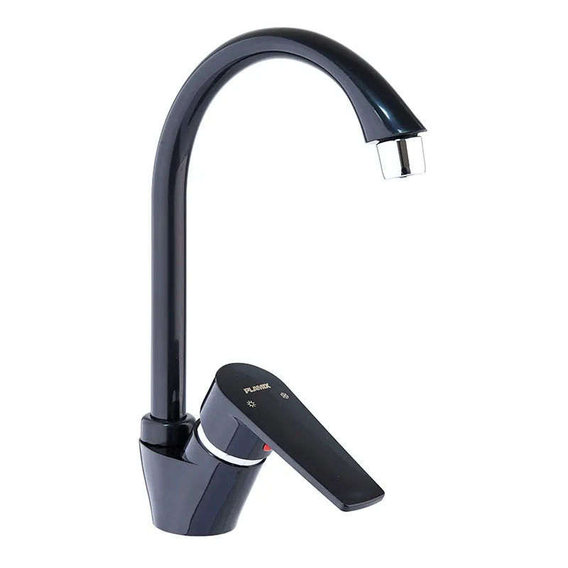 Змішувач для кухні Plamix Oscar-011 Black (PM0616) поворотний, 90°C, модерн (PM0616) Змішувач для кухні Plamix Oscar-011 Black (PM0616) поворотний, 90°C, модерн (PM0616)
