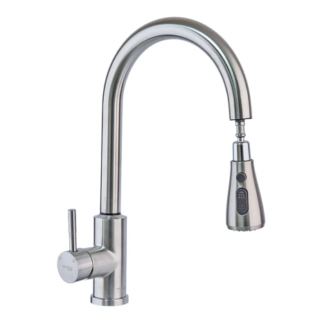Сенсорный смеситель для кухни Mixxus LUX-014 с выдвижной лейкой, нержавеющая сталь (MI6230)