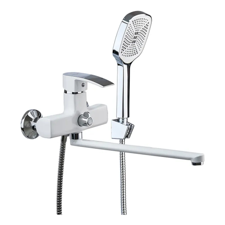Змішувач для ванни MIXXUS Magnum 006 Euro White-Chrome з довгим виливом (MI6202) Змішувач для ванни MIXXUS Magnum 006 Euro White-Chrome з довгим виливом (MI6202)
