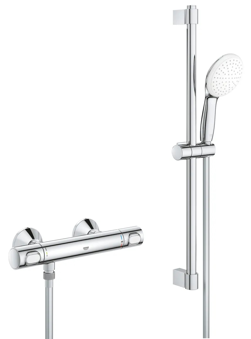 Термостат для душа Grohe Grohtherm 500 з душовим гарнітуром та хромовим покриттям (34796001) Термостат для душа Grohe Grohtherm 500 з душовим гарнітуром та хромовим покриттям (34796001)