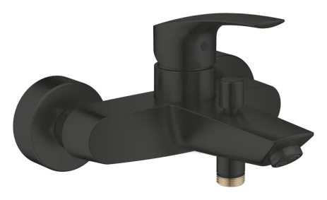 Смеситель для ванны Grohe Eurosmart с коротким изливом, черный матовый, 333002433 (333002433)