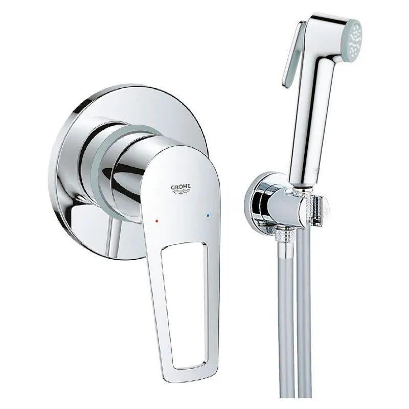 Набір для гігієнічного душу Grohe BauLoop New, хром, 16 см, прихований монтаж (UA11104202) Набір для гігієнічного душу Grohe BauLoop New, хром, 16 см, прихований монтаж (UA11104202)