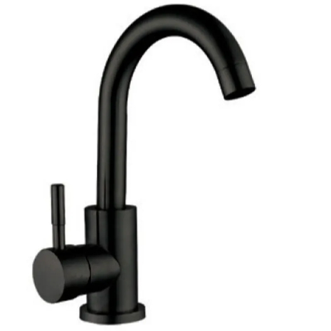Смеситель для умывальника Mixxus SUS-011-B Black из нержавеющей стали SUS304, однорычажный (MI6045)