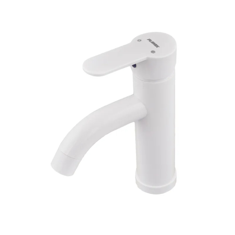 Змішувач для умивальника Plamix Raul-001-B White, одноручний, класичний стиль (PM0652) Змішувач для умивальника Plamix Raul-001-B White, одноручний, класичний стиль (PM0652)