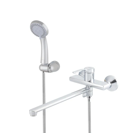 Змішувач для ванни HAIBA LEMON 006 EURO, хром, довгий вилив, одноважільний (HB9588)