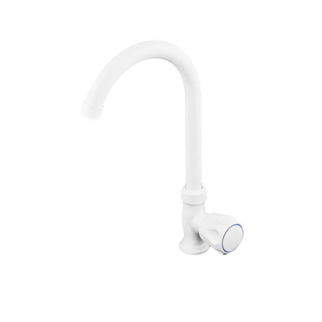 Кран для холодної води Plamix Mono-005 White, одновентильний, пластиковий, 90°C (PM0675) Кран для холодної води Plamix Mono-005 White, одновентильний, пластиковий, 90°C (PM0675)