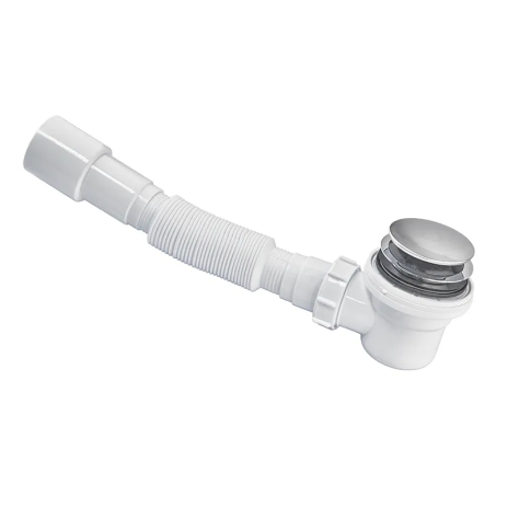Сифон для душового піддону Zerix SD-03 1 1/2" з Click-Slack, нержавіюча сталь (ZX5087)