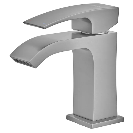 Смеситель для умывальника Koer KB-12007-07 графит, низкий, с гибкой подводкой (KR5152)