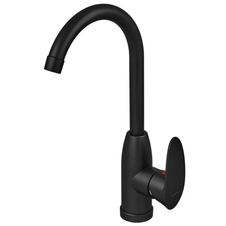 Смеситель для кухни Plamix Cezar-011-B Matte Black, высокие настройки и гибкая подводка (PM0668) Смеситель для кухни Plamix Cezar-011-B Matte Black, высокие настройки и гибкая подводка (PM0668)