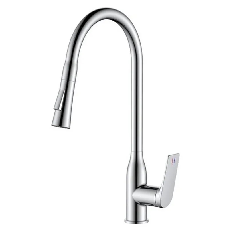 Смеситель для кухни Mixxus Premium DERBY 014 с выдвижной лейкой, хромированный (MI6599) Смеситель для кухни Mixxus Premium DERBY 014 с выдвижной лейкой, хромированный (MI6599)