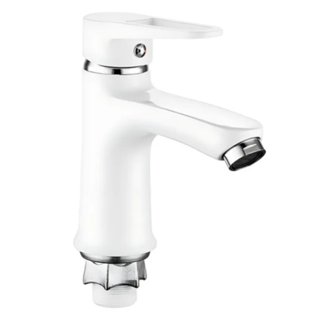 Смеситель для умывальника Mixxus Elba 001 WHITE с однорычажным управлением и картриджем 35 мм (MI6584)