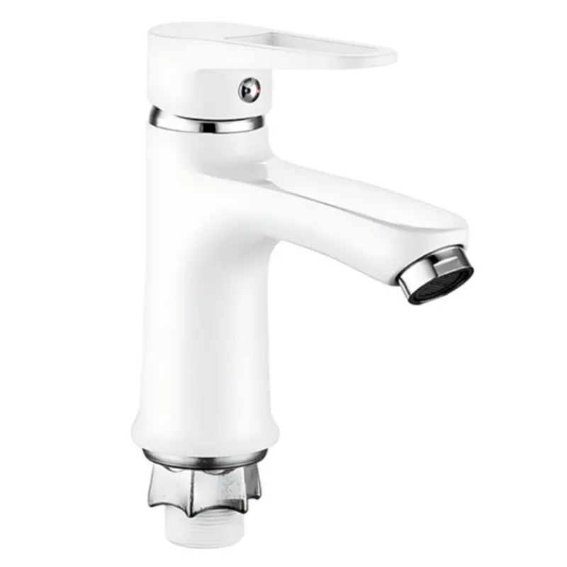 Смеситель для умывальника Mixxus Elba 001 WHITE с однорычажным управлением и картриджем 35 мм (MI6584) Смеситель для умывальника Mixxus Elba 001 WHITE с однорычажным управлением и картриджем 35 мм (MI6584)