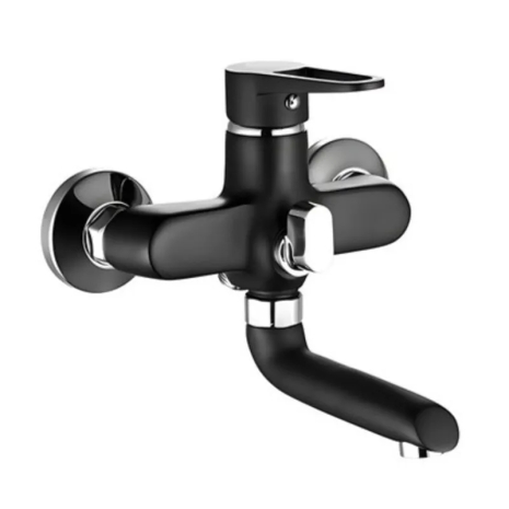 Смеситель Mixxus Elba 009 для ванной BLACK с коротким изливом, 35 мм картридж (MI6580)