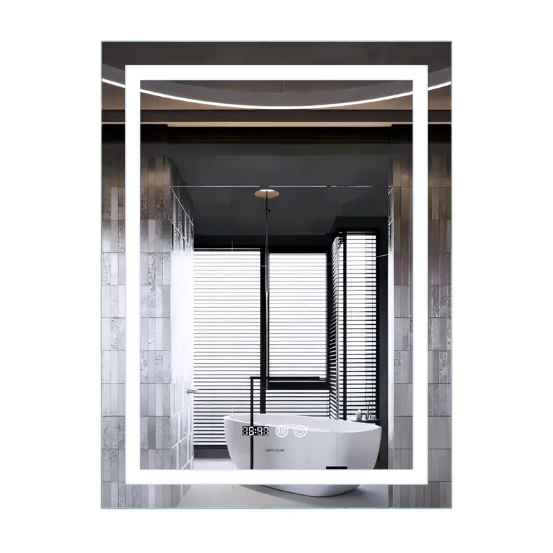 Зеркало MIXXUS Premium FLASH MR21-60x80 с LED подсветкой, антизапотеванием и часами (MP6617) Зеркало MIXXUS Premium FLASH MR21-60x80 с LED подсветкой, антизапотеванием и часами (MP6617)