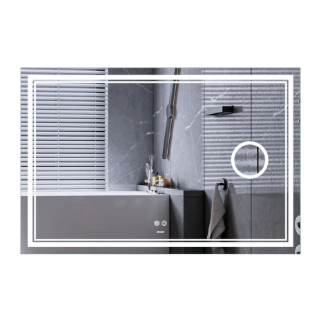 Дзеркало MIXXUS Premium QUADRO MR20 100x70 см з LED підсвічуванням та антизапітнінням (MP6622)