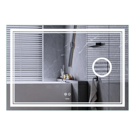 Дзеркало MIXXUS Premium QUADRO MR20 120x80 см з LED підсвічуванням та антизапітнінням (MP6624)