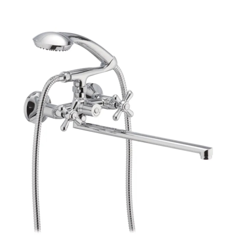 Змішувач для ванни Haiba DOMINOX 140, хром, довгий вилив, кран-букса 1/2" (HB0945) Змішувач для ванни Haiba DOMINOX 140, хром, довгий вилив, кран-букса 1/2" (HB0945)