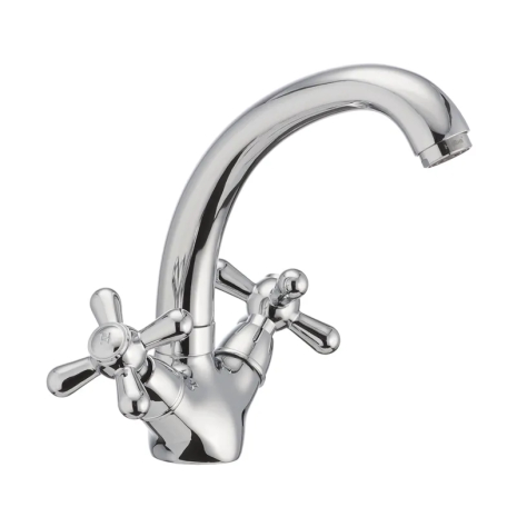 Смеситель для умывальника Haiba DOMINOX 272 (HB0081) хром, гибкая подводка 45 см (HB0081)