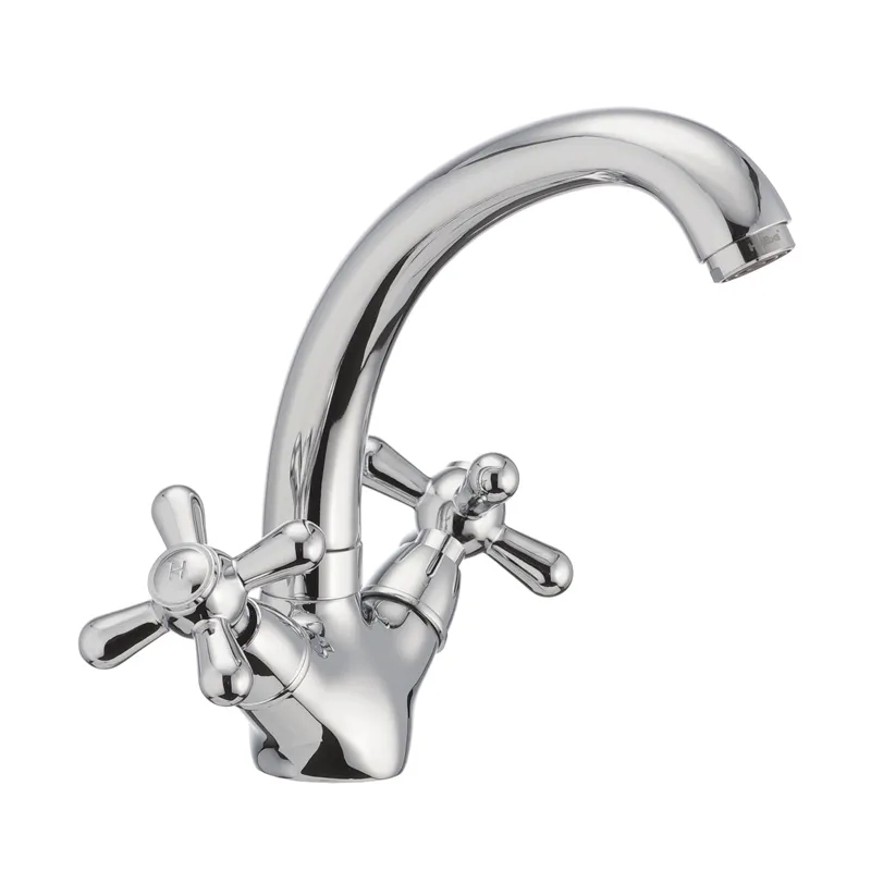 Смеситель для умывальника Haiba DOMINOX 272, хром, с кран буксой, 190 мм (HB0942) Смеситель для умывальника Haiba DOMINOX 272, хром, с кран буксой, 190 мм (HB0942)
