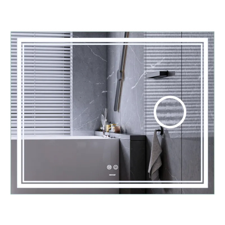 Зеркало MIXXUS Premium QUADRO MR20 100x80 LED Touch, Антизапотевание, Димер (MP6623)