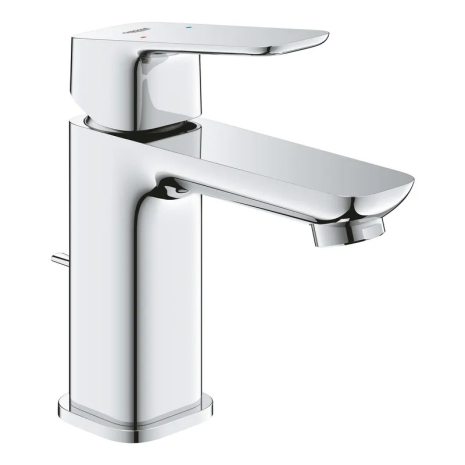 Одноричажний змішувач для раковини Grohe Cubeo S, хром, гнучкий підвод. (1016940000)