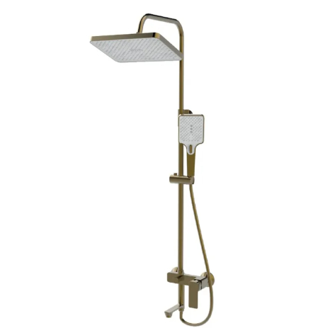 Душова колона з змішувачем Haiba KUBUS 009-J BRUSHED GOLD, 3 режими, латунь, тропічний душ (HB9627) Душова колона з змішувачем Haiba KUBUS 009-J BRUSHED GOLD, 3 режими, латунь, тропічний душ (HB9627)