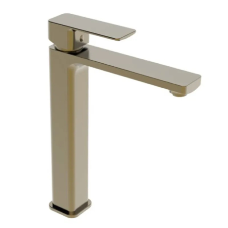 Смеситель для умывальника Haiba KUBUS 001 высокий BRUSHED GOLD, латунь, 240 мм (HB9623)
