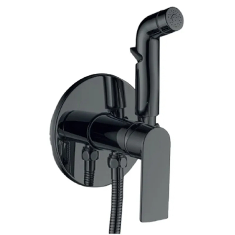 Смеситель для гигиенического душа Haiba ALEX 002 Graphite, скрытый монтаж, латунь (HB9617)