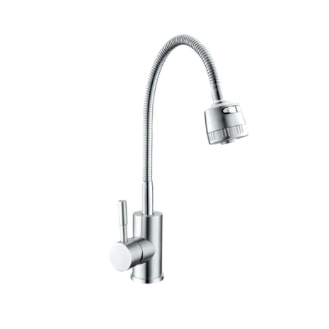 Смеситель для кухни Champion SUS-011 CHROME REFLECTOR с высоким изливом из нержавеющей стали (CH6538)