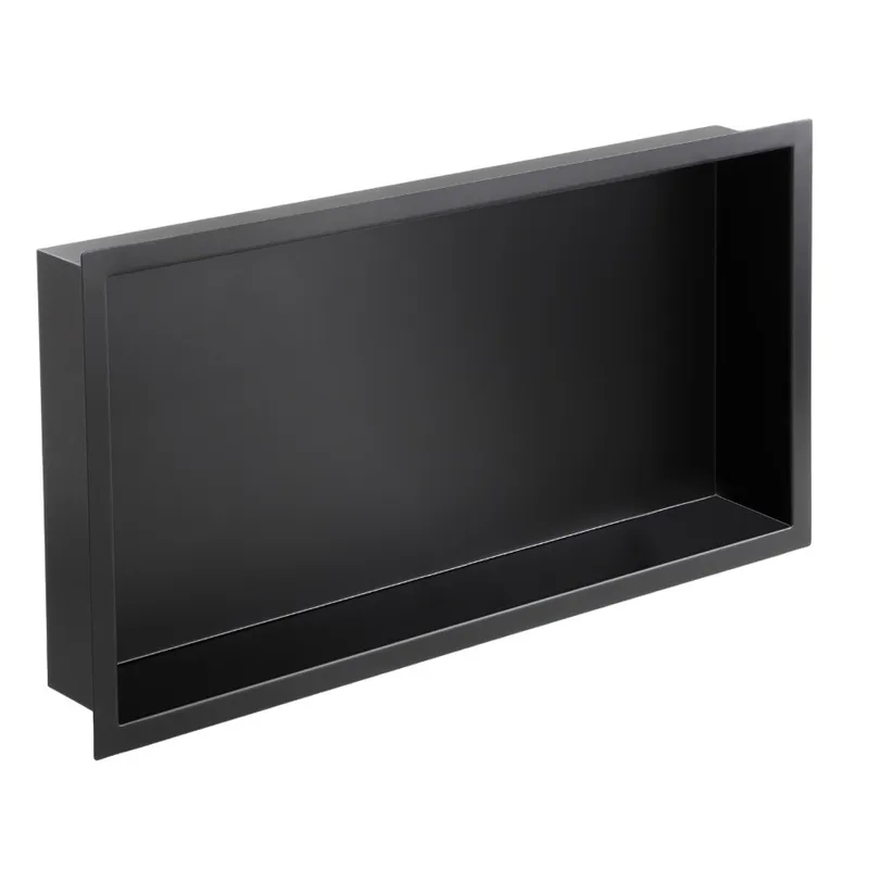 Полка-ниша для ванной Mixxus Premium NICHE-0102 BLACK из нержавеющей стали SUS304 600мм (MI6680) Полка-ниша для ванной Mixxus Premium NICHE-0102 BLACK из нержавеющей стали SUS304 600мм (MI6680)