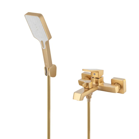 Змішувач для ванни Haiba GAUDI 009 EURO BRUSHED GOLD, короткий вилив, латунь (HB9599)