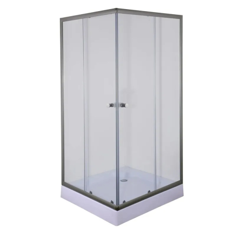 Душова кабіна Mixxus CUBIC SCT01 з низьким піддоном 90x90 см, графіт, скло 4мм (MI6905)