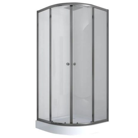 Душова кабіна Mixxus PLAIN SCT02 з низьким піддоном 90x90 см, скло 4мм, графіт (MI6901)