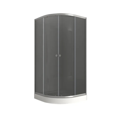 Душова кабіна MIXXUS PLAIN SCT02 90x90 см з низьким піддоном, 4 мм скло, сіре (MI6898)