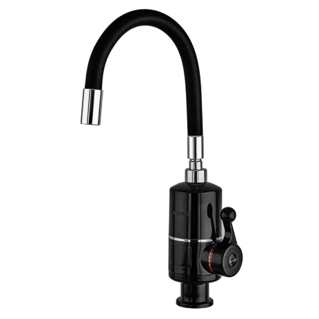 Проточный водонагреватель Zerix ELW06-F Black 3.3 кВт для кухни с гибким изливом (ZX5032)