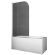 Шторки скляні на ванну Koer SR BS01-80x140-TR-01, 6мм, прозоре скло, хром (KR5400) Шторки скляні на ванну Koer SR BS01-80x140-TR-01, 6мм, прозоре скло, хром (KR5400)