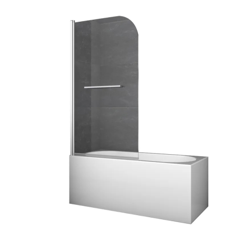 Шторки скляні на ванну Koer SR BS02 80x140 см, 6 мм, хром, розпашні (KR5401) Шторки скляні на ванну Koer SR BS02 80x140 см, 6 мм, хром, розпашні (KR5401)