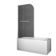 Шторки скляні на ванну Koer SR BS02 80x140 см, 6 мм, хром, розпашні (KR5401) Шторки скляні на ванну Koer SR BS02 80x140 см, 6 мм, хром, розпашні (KR5401)